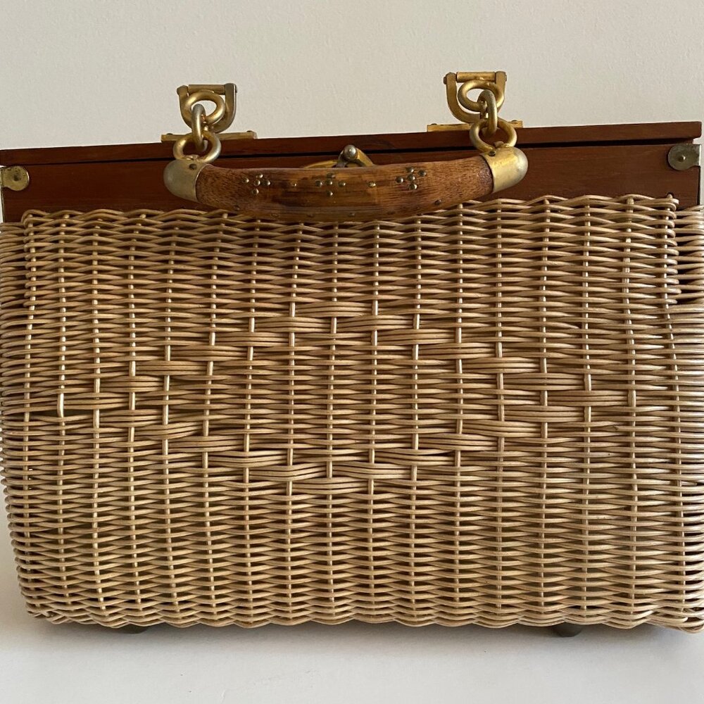 Vintage Rattan Handbag - Picture 2 of 5
